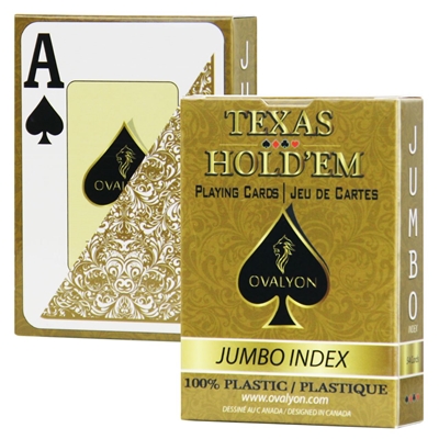 Picture of 11172 - Single deck / Ovalyon / Poker size / Jumbo index / GOLD