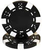 Black dice poker chips stack no denomination
