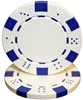 Picture of 12811 Dice poker chips 11.5gr  White/Blue (roll of 50pcs)