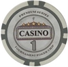 Casino poker chip, 1 dollar, 14 g