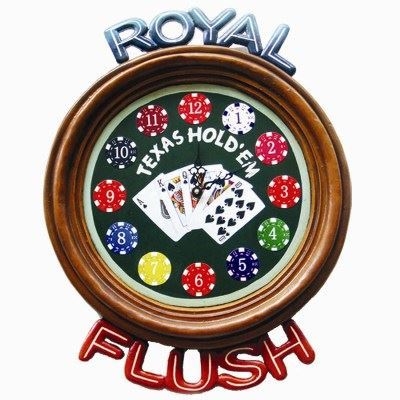 Image sur Horloge  Flush Royal