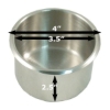 Stainless steel jumbo glass holder, alternate view