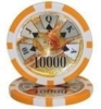 Benjamin Franklin $10000 poker chip orange