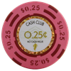 Picture of 12788 Cash club poker chips 14gr - $0,25- (Roll of 25 pcs)