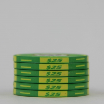 Picture of 13634-Ceramic Poker chip HotGen $25 /roll of 25