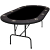 Legacy 84-inch poker table with black top and folding legs