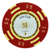 Picture of 12791 Cash club poker chips 14gr - $5- (Roll of 25 pcs)