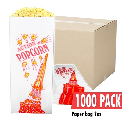 Picture of Case of 1000 empty 2oz popcorn bags