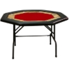 Octagonal poker table with red felt top