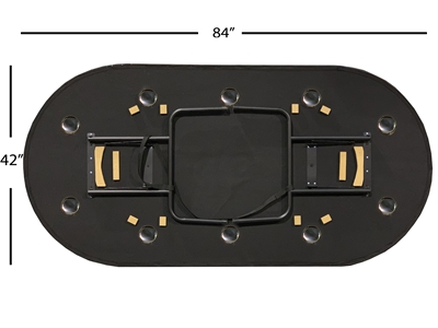 Picture of Supreme poker table 84'' with folding legs BLACK