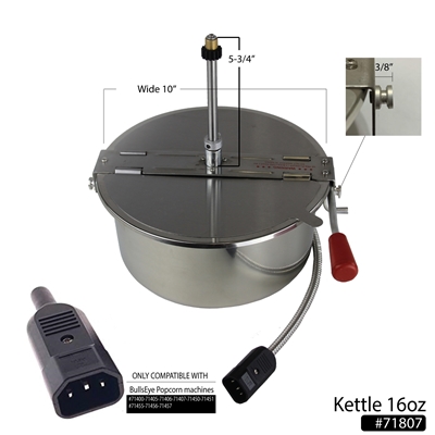 Picture of 71807 Replacement kettle assembly for 16oz TYPE O