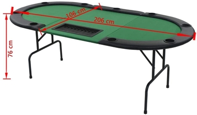 Picture of 15110 Oval poker table 3 sections 42''x84''