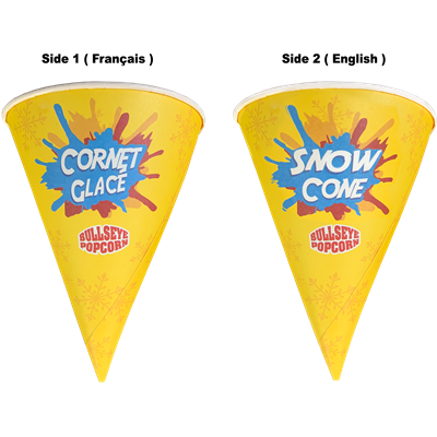 Picture of 73200 Waxed cone 6oz Party Design for snow cone -100pcs