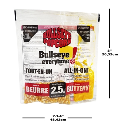 Picture of 70202 Bullseye Popcorn Tri-PaK 2.5oz  ( box of 24pcs )