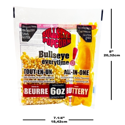 Picture of 70206 Bullseye Popcorn Tri-pak 6oz  box of 30pcs