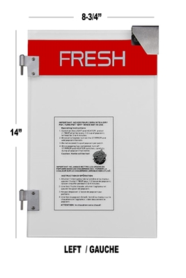 Picture of 71866 Glass door for 16oz Bullseye popcorn 71456 -LEFT ( FRESH )