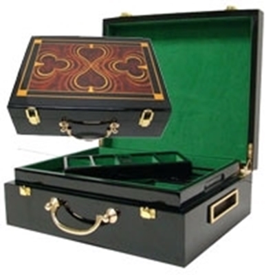 Picture of Deluxe Wooden poker chips case