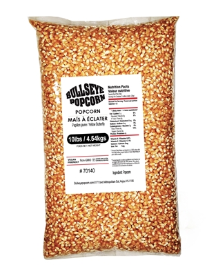 Picture of 70140 Bullseye popporn 10 lbs Platinum  Yellow butterfly